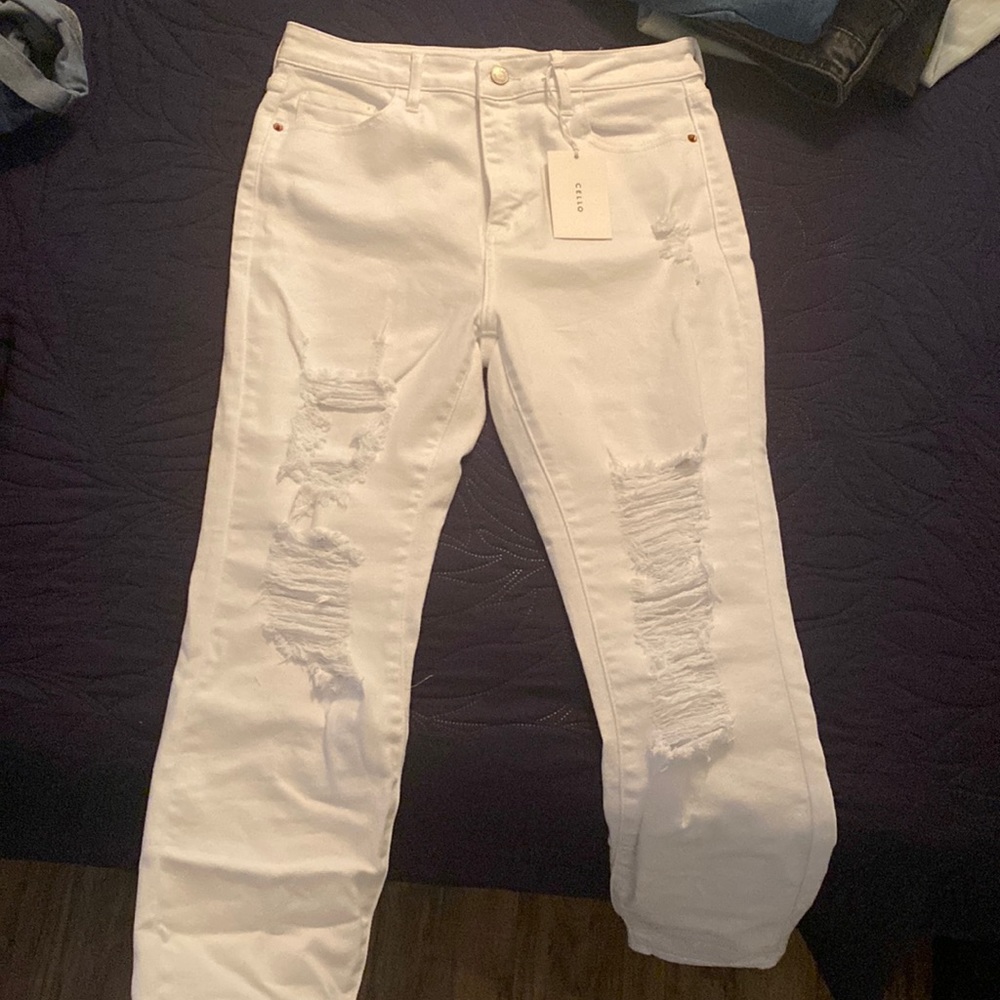 NWT white high rise skinny Cello jeans size 11